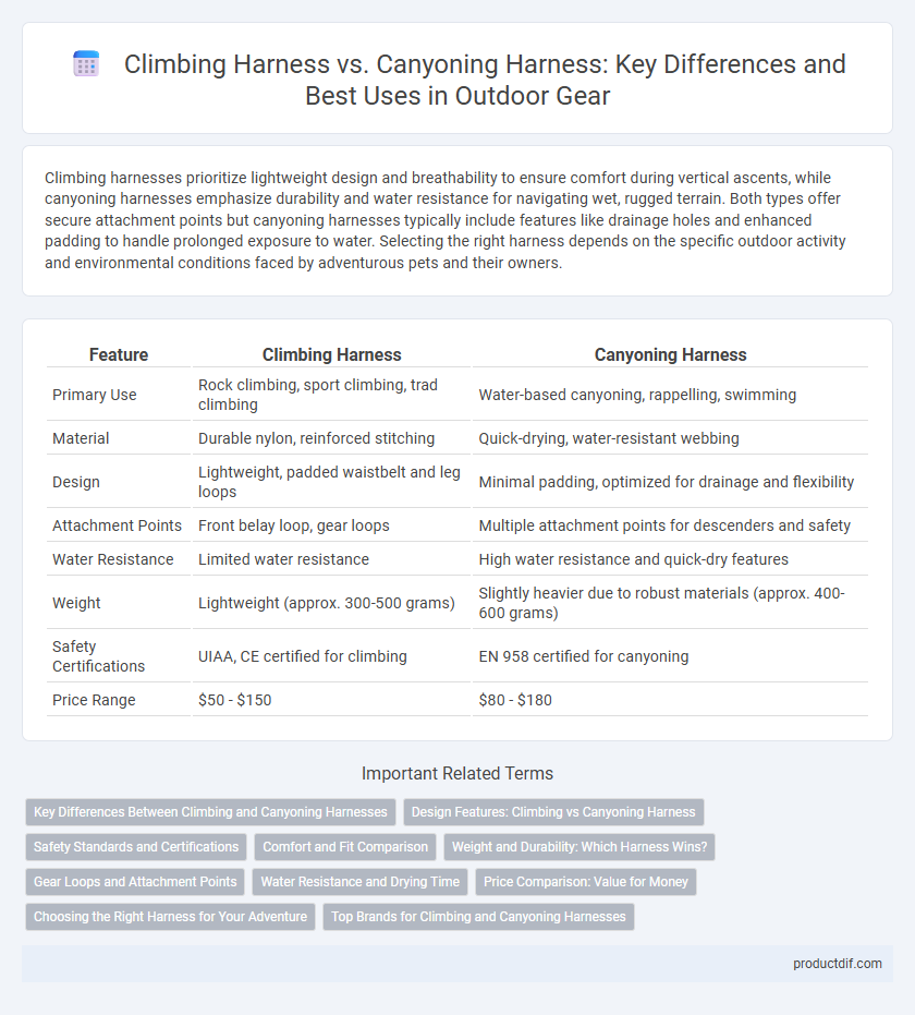 Climbing Harness vs. Canyoning Harness: Key Differences and Best Uses in Outdoor Gear