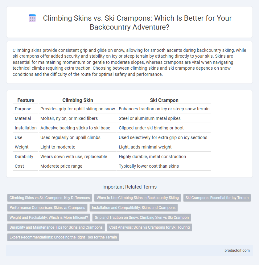 Climbing Skins vs. Ski Crampons: Which Is Better for Your Backcountry Adventure?