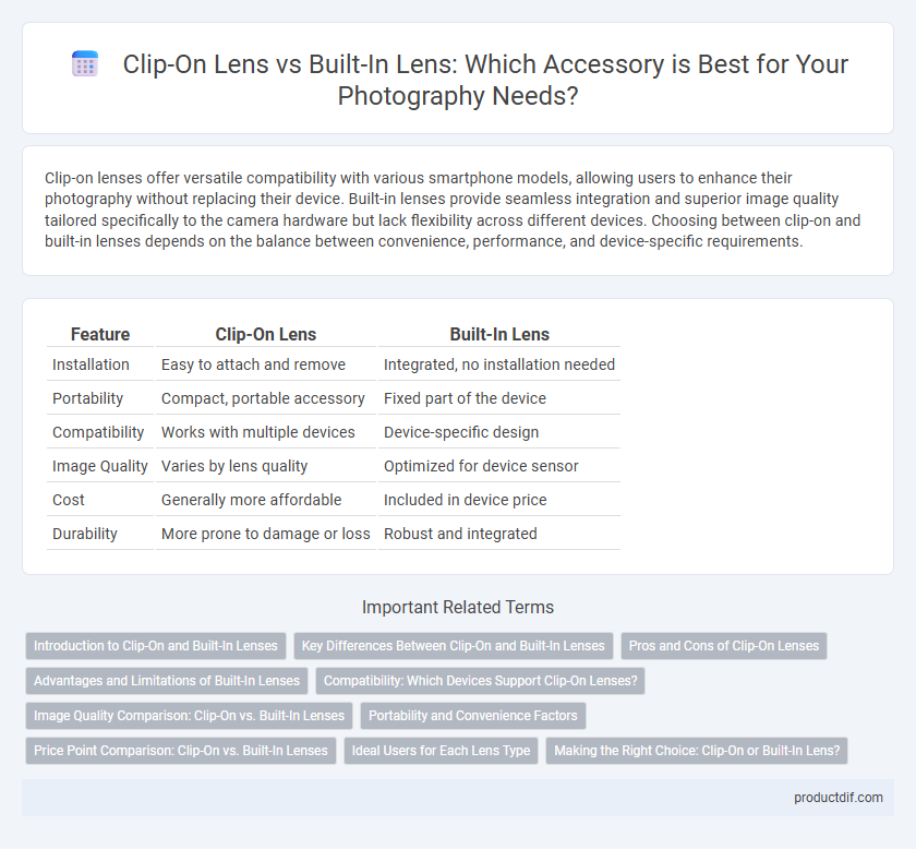 Clip-On Lens vs Built-In Lens: Which Accessory is Best for Your Photography Needs?