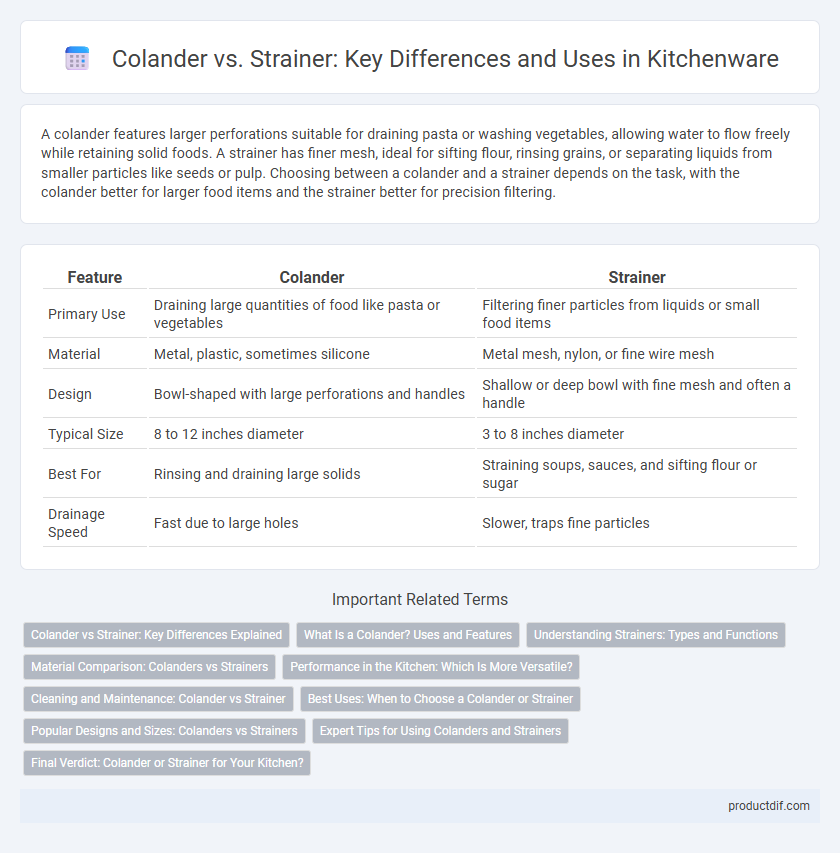 Colander vs. Strainer: Key Differences and Uses in Kitchenware