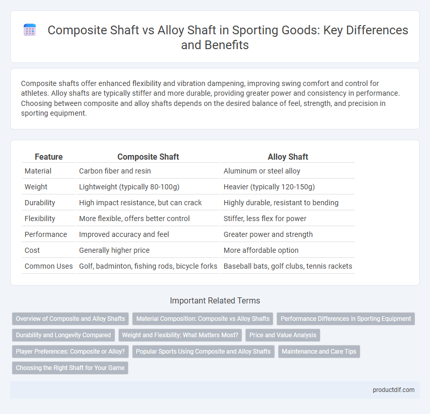Composite Shaft vs Alloy Shaft in Sporting Goods: Key Differences and Benefits