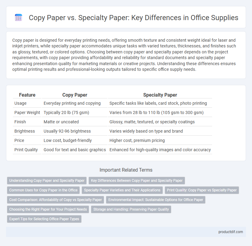 Copy Paper vs. Specialty Paper: Key Differences in Office Supplies