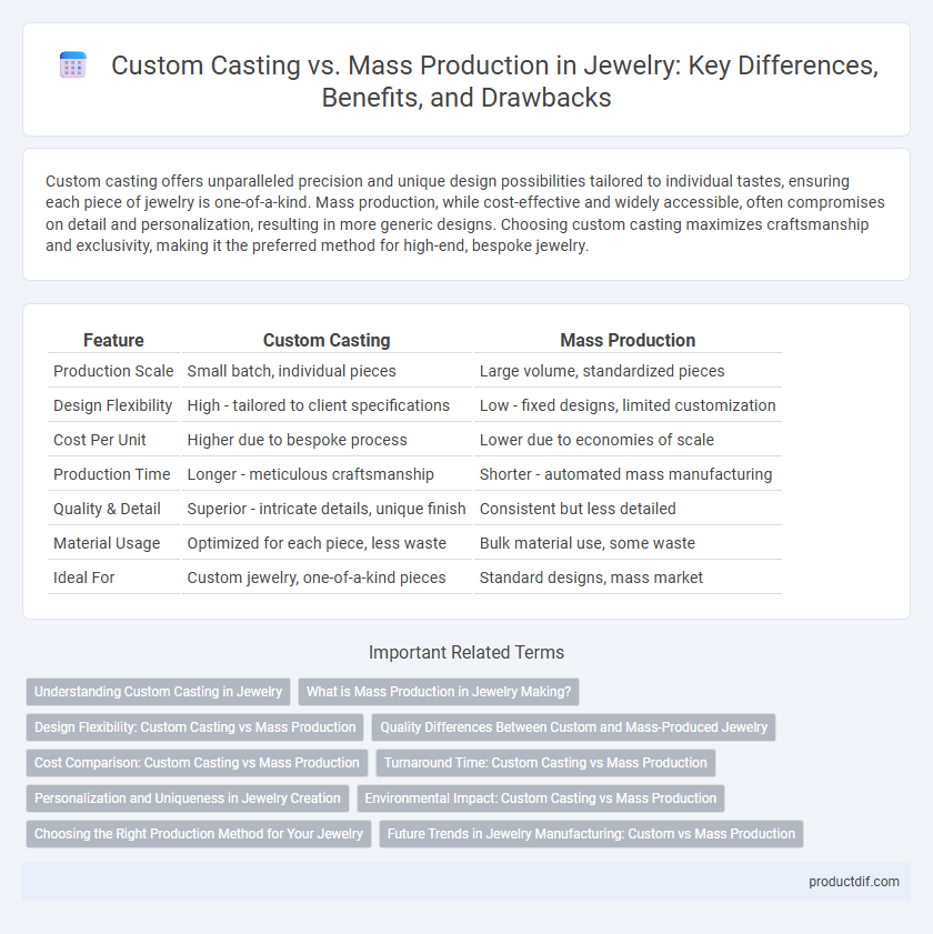 Custom Casting vs. Mass Production in Jewelry: Key Differences, Benefits, and Drawbacks