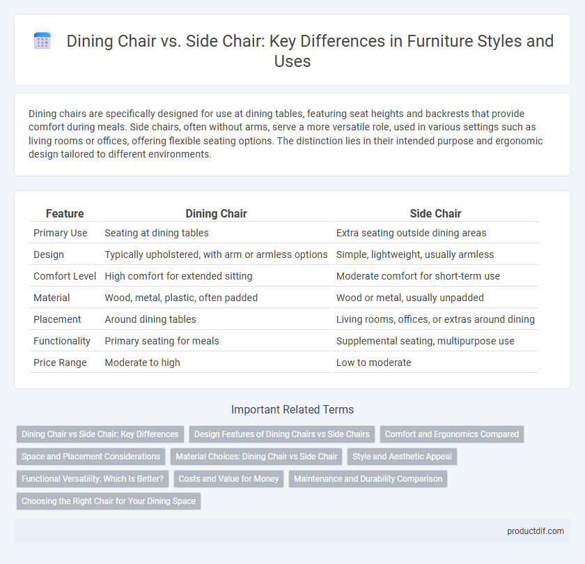 Dining Chair vs. Side Chair: Key Differences in Furniture Styles and Uses