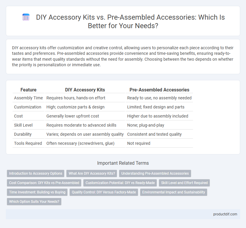 DIY Accessory Kits vs. Pre-Assembled Accessories: Which Is Better for Your Needs?