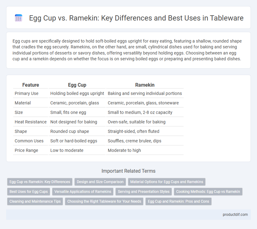 Egg Cup vs. Ramekin: Key Differences and Best Uses in Tableware