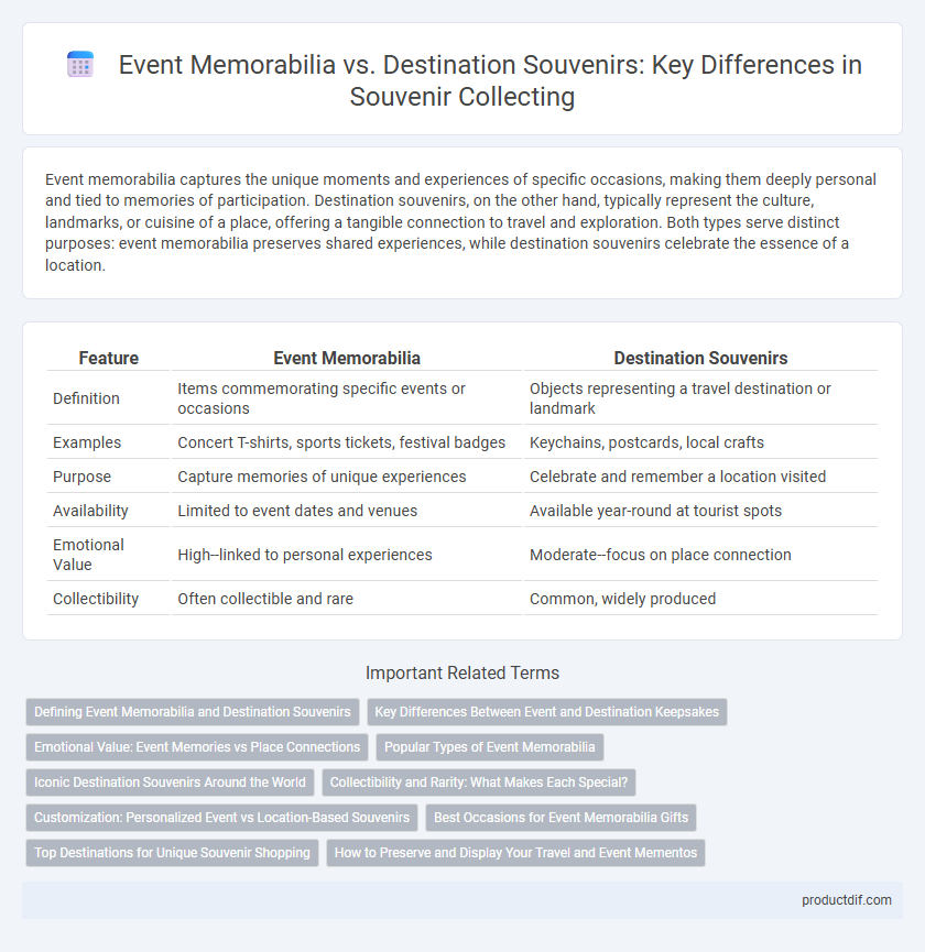 Event Memorabilia vs. Destination Souvenirs: Key Differences in Souvenir Collecting