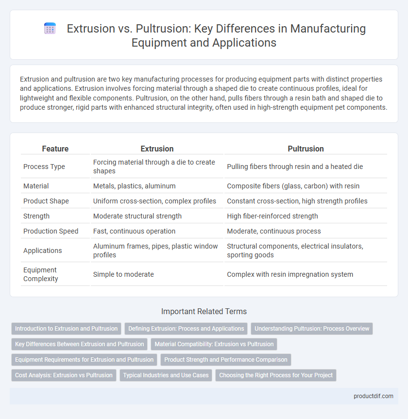 Extrusion vs. Pultrusion: Key Differences in Manufacturing Equipment and Applications