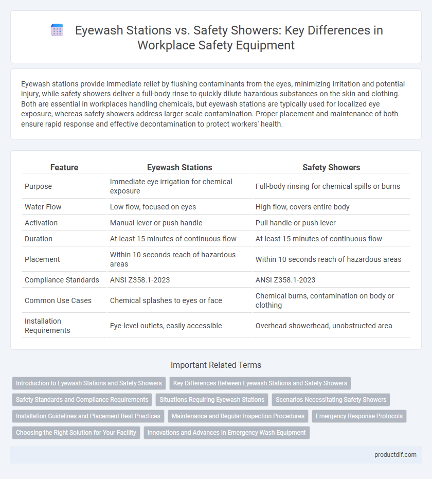 Eyewash Stations vs. Safety Showers: Key Differences in Workplace Safety Equipment