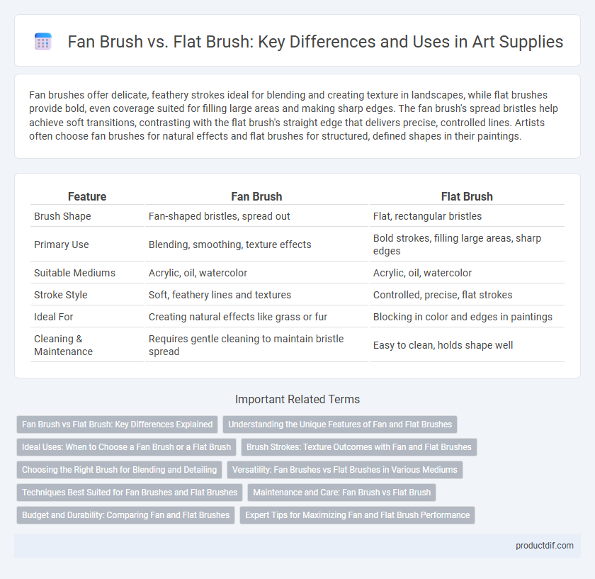 Fan Brush vs. Flat Brush: Key Differences and Uses in Art Supplies