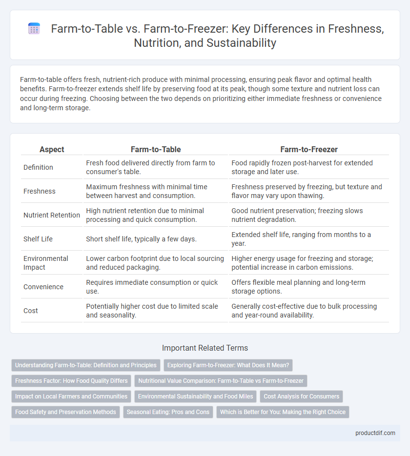 Farm-to-Table vs. Farm-to-Freezer: Key Differences in Freshness, Nutrition, and Sustainability