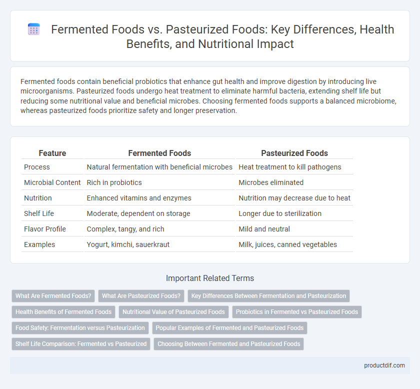 Fermented Foods vs. Pasteurized Foods: Key Differences, Health Benefits, and Nutritional Impact