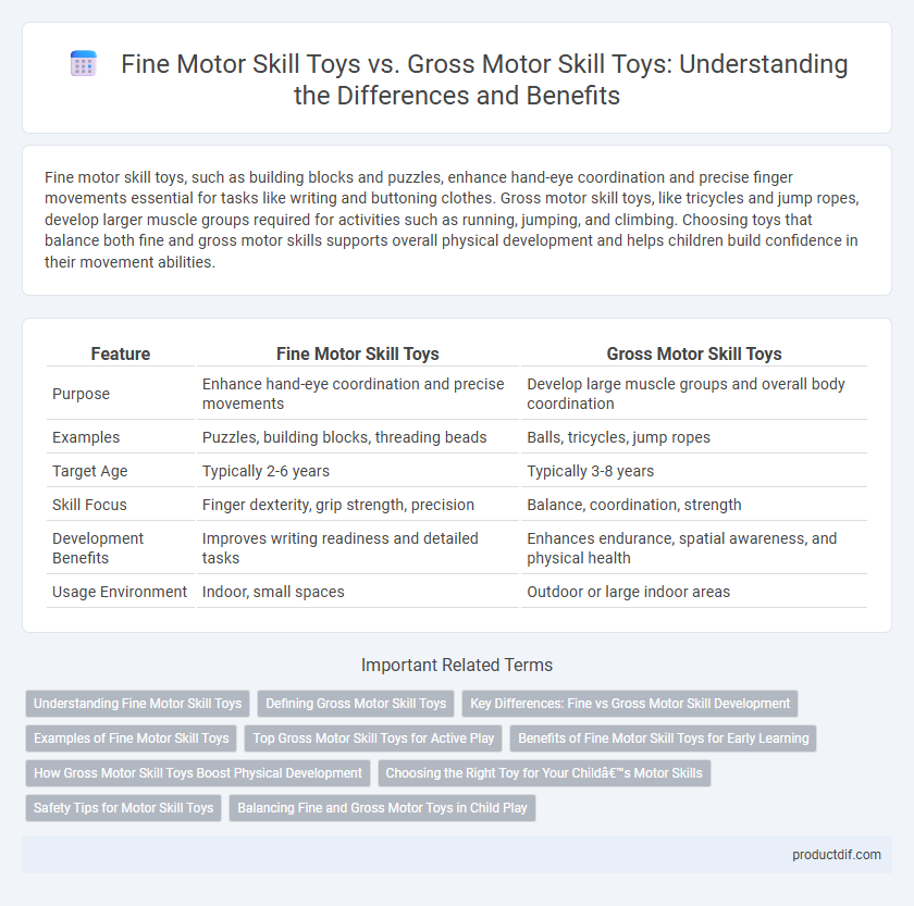 Fine Motor Skill Toys vs. Gross Motor Skill Toys: Understanding the Differences and Benefits