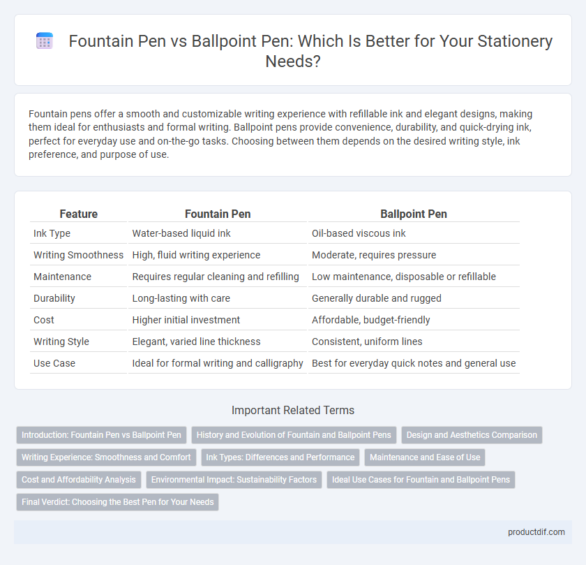 Fountain Pen vs Ballpoint Pen: Which Is Better for Your Stationery Needs?