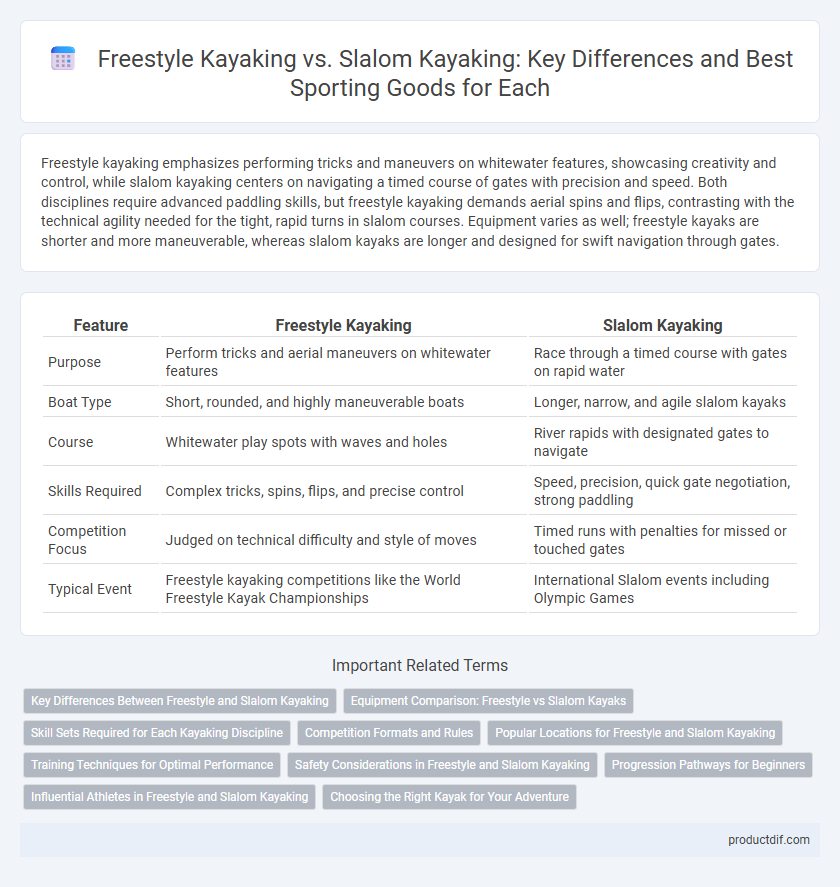 Freestyle Kayaking vs. Slalom Kayaking: Key Differences and Best Sporting Goods for Each