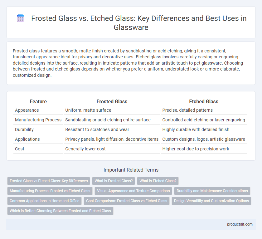 Frosted Glass vs. Etched Glass: Key Differences and Best Uses in Glassware