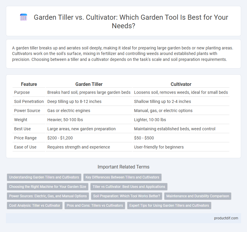 Garden Tiller vs. Cultivator: Which Garden Tool Is Best for Your Needs?