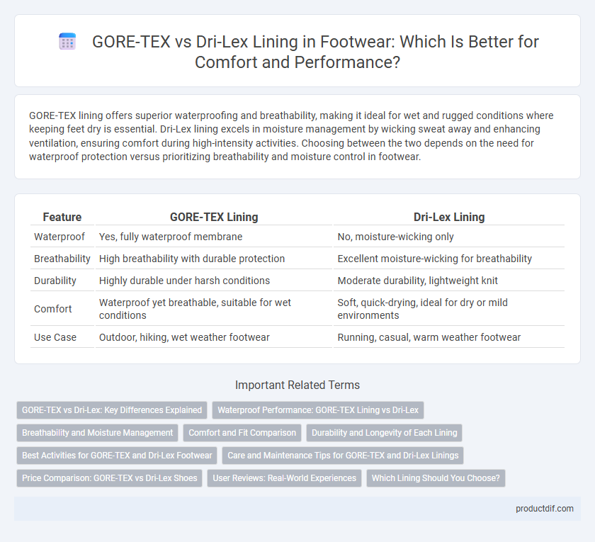 GORE-TEX vs Dri-Lex Lining in Footwear: Which Is Better for Comfort and Performance?
