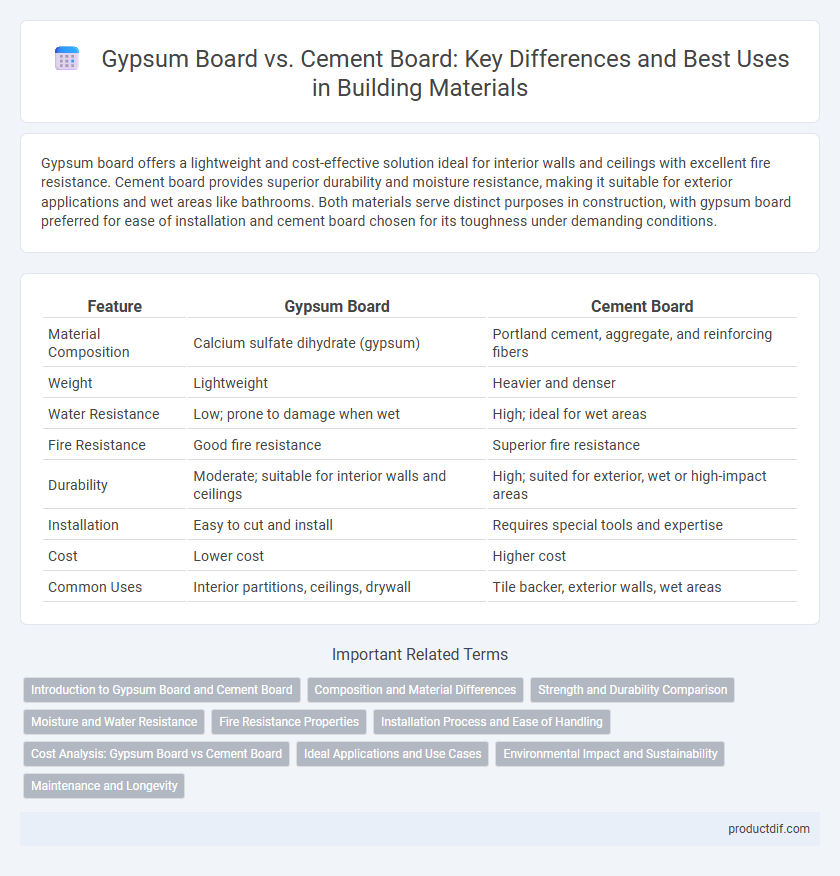 Gypsum Board vs. Cement Board: Key Differences and Best Uses in Building Materials
