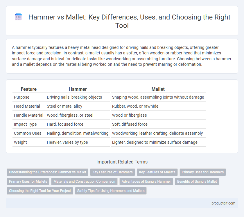 Hammer vs Mallet: Key Differences, Uses, and Choosing the Right Tool