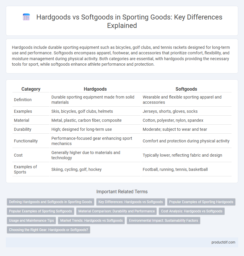 Hardgoods vs Softgoods in Sporting Goods: Key Differences Explained