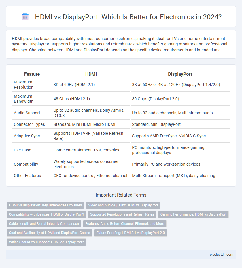 HDMI vs DisplayPort: Which Is Better for Electronics in 2024?