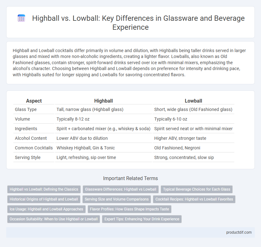 Highball vs. Lowball: Key Differences in Glassware and Beverage Experience