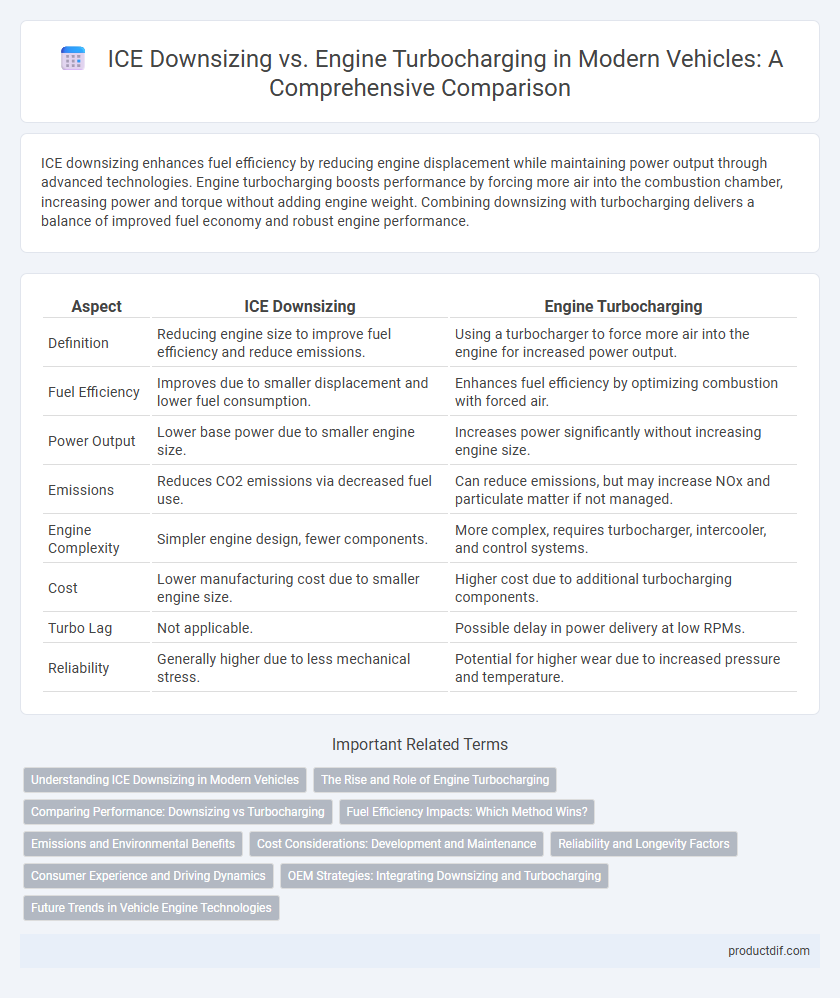 ICE Downsizing vs. Engine Turbocharging in Modern Vehicles: A Comprehensive Comparison