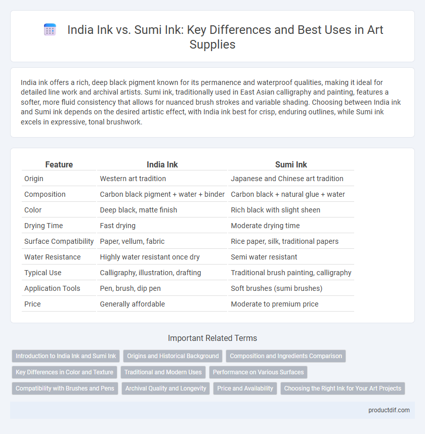 India Ink vs. Sumi Ink: Key Differences and Best Uses in Art Supplies
