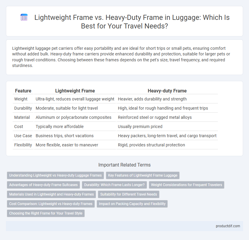 Lightweight Frame vs. Heavy-Duty Frame in Luggage: Which Is Best for Your Travel Needs?