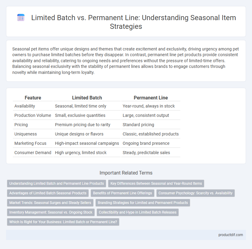 Limited Batch vs. Permanent Line: Understanding Seasonal Item Strategies