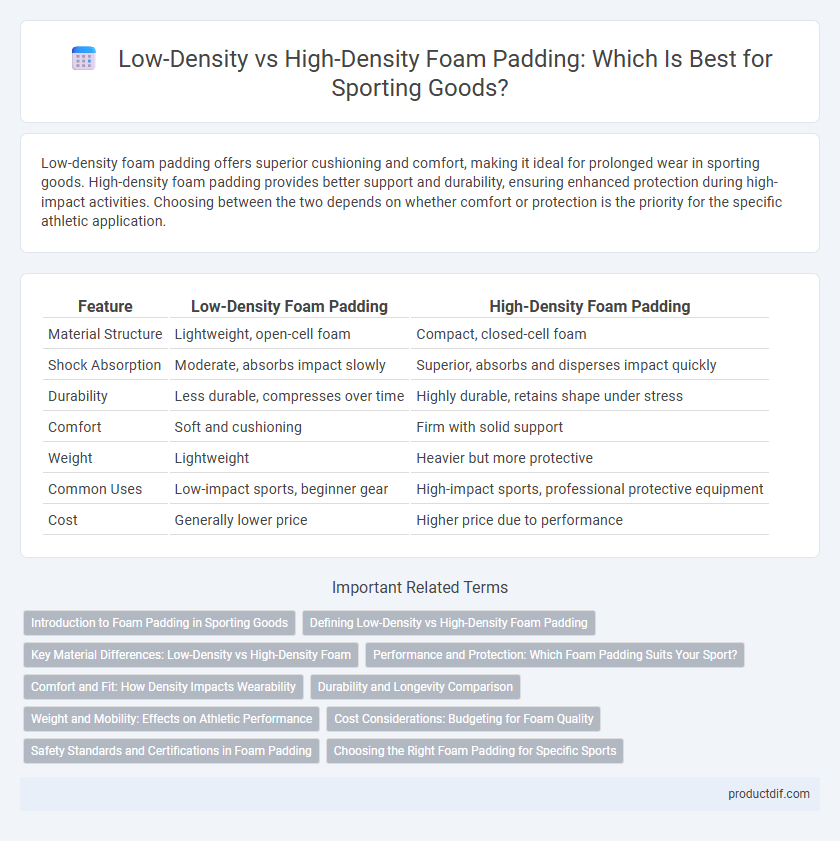 Low-Density vs High-Density Foam Padding: Which Is Best for Sporting Goods?
