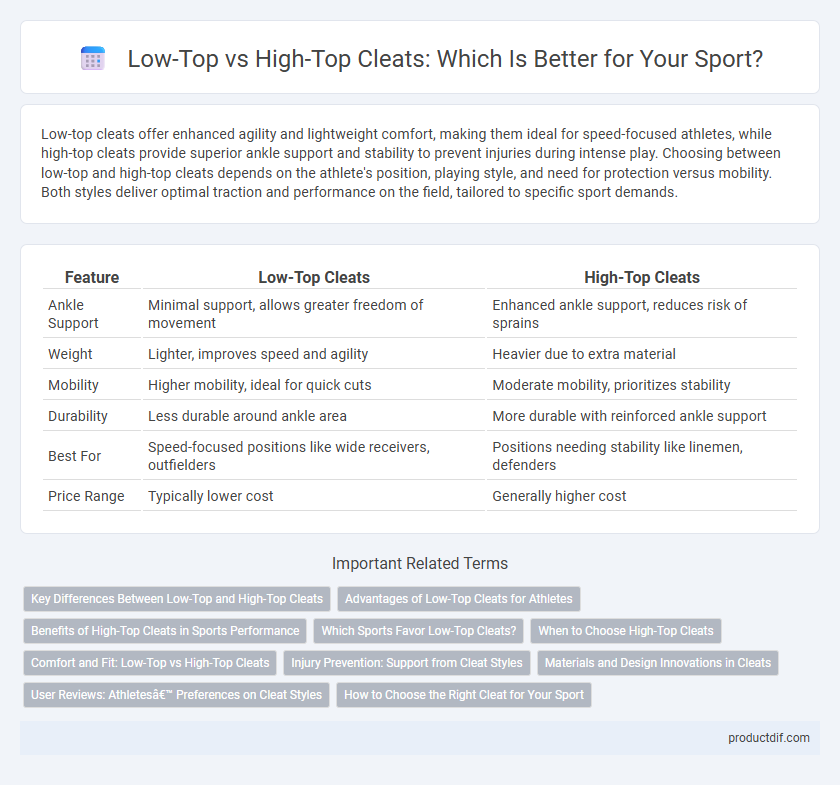 Low-Top vs High-Top Cleats: Which Is Better for Your Sport?