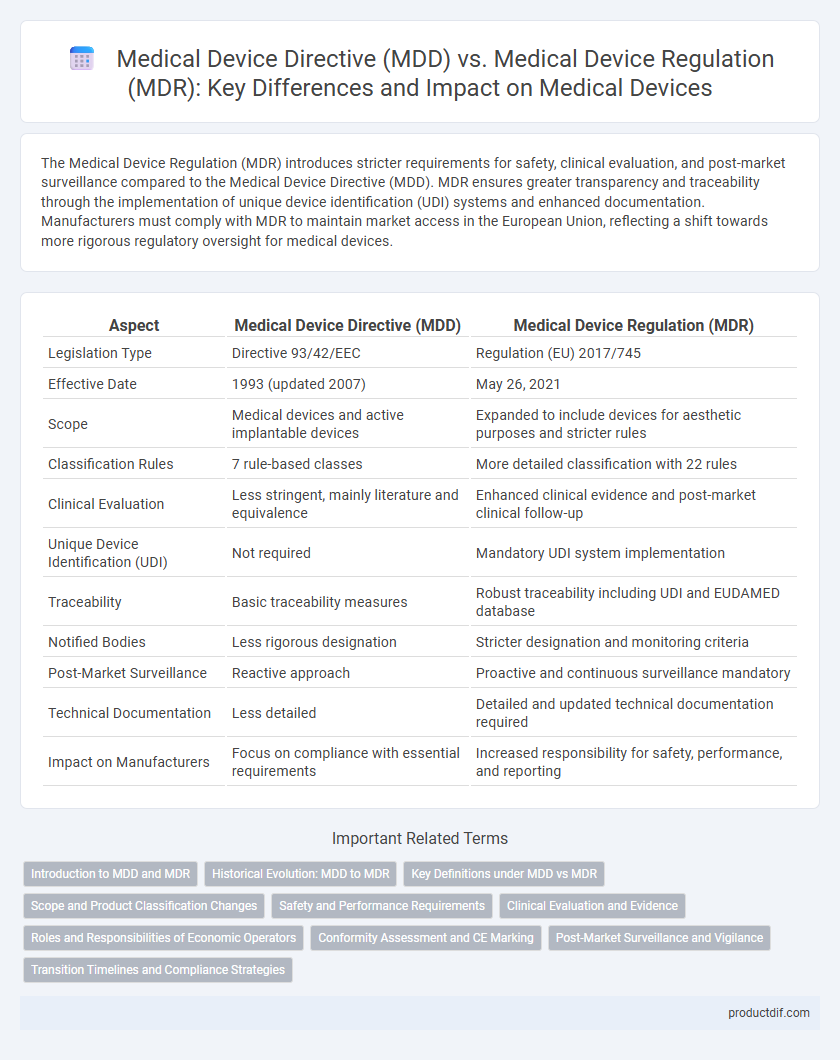 Medical Device Directive (MDD) vs. Medical Device Regulation (MDR): Key Differences and Impact on Medical Devices