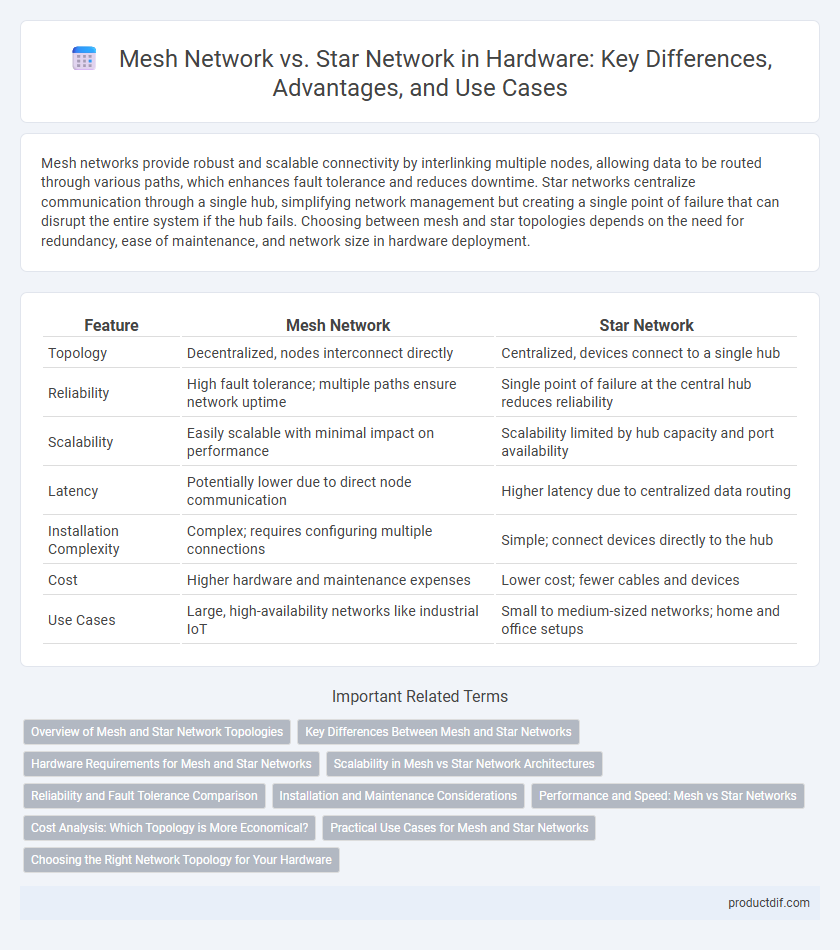 Mesh Network vs. Star Network in Hardware: Key Differences, Advantages, and Use Cases