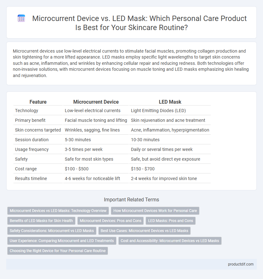 Microcurrent Device vs. LED Mask: Which Personal Care Product Is Best for Your Skincare Routine?