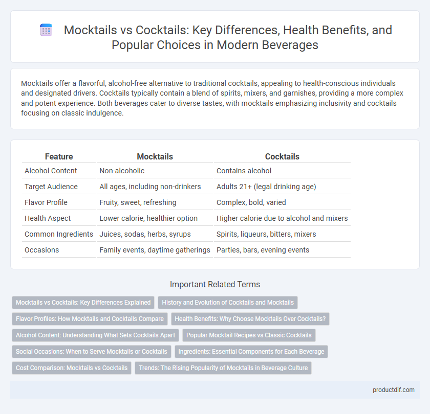Mocktails vs Cocktails: Key Differences, Health Benefits, and Popular Choices in Modern Beverages