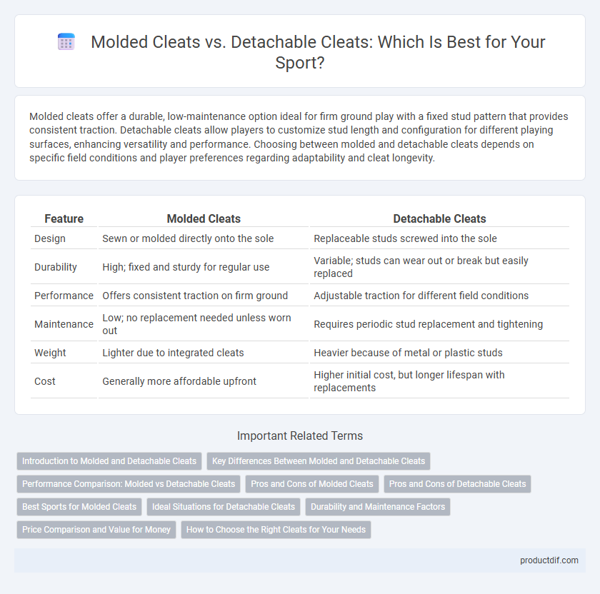 Molded Cleats vs. Detachable Cleats: Which Is Best for Your Sport?