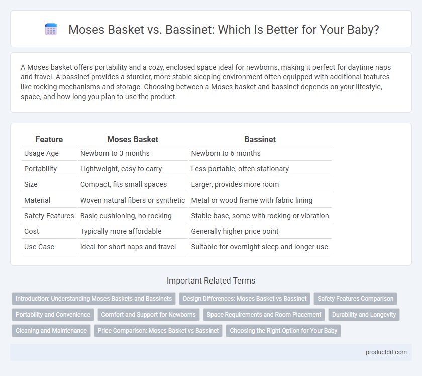 Moses Basket vs. Bassinet: Which Is Better for Your Baby?