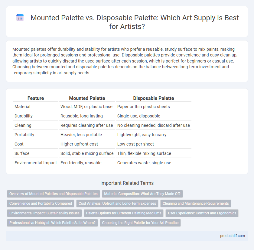 Mounted Palette vs. Disposable Palette: Which Art Supply is Best for Artists?
