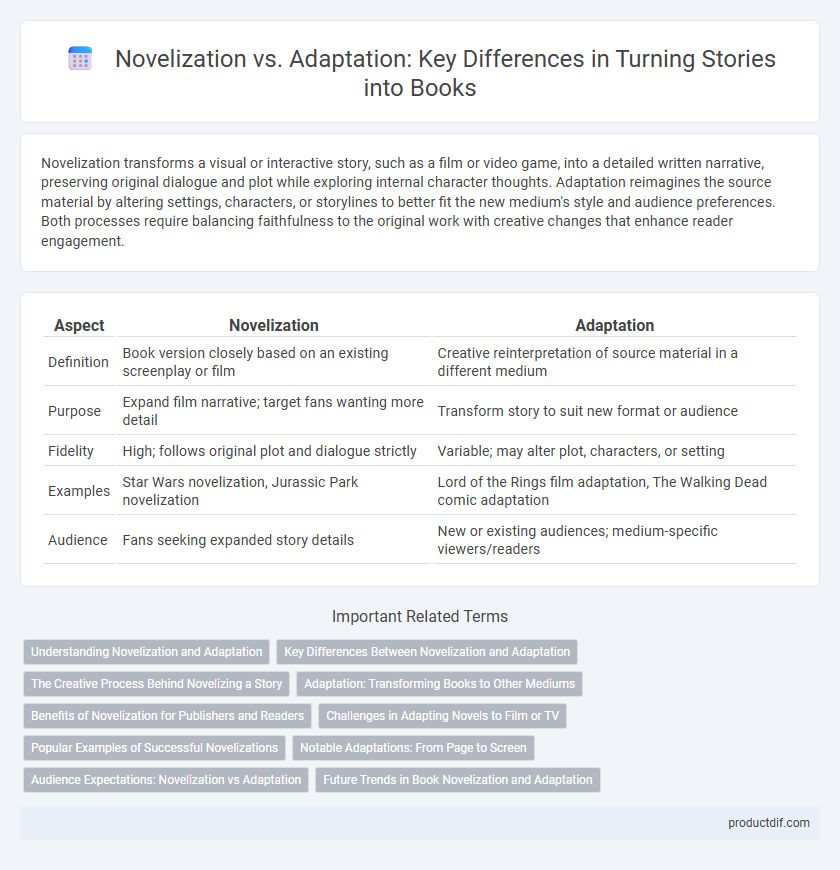 Novelization vs. Adaptation: Key Differences in Turning Stories into Books