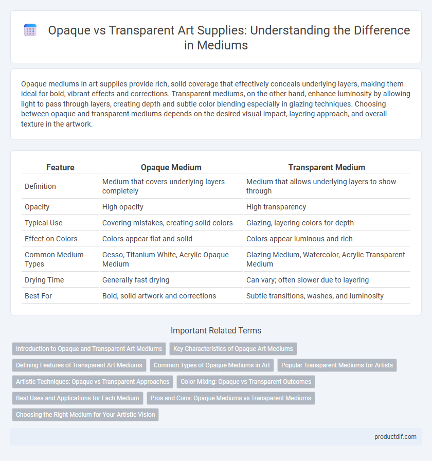 Opaque vs Transparent Art Supplies: Understanding the Difference in Mediums