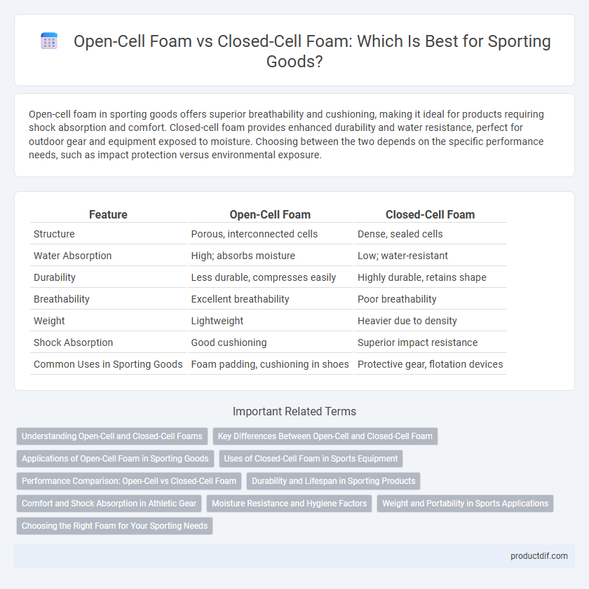 Open-Cell Foam vs Closed-Cell Foam: Which Is Best for Sporting Goods?