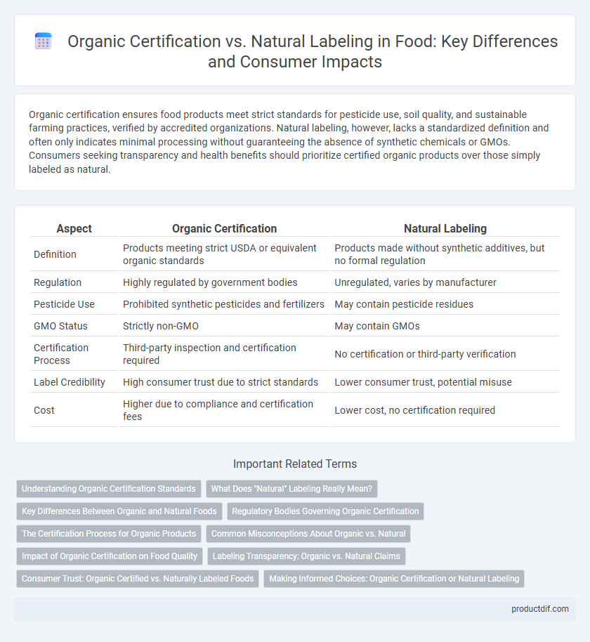 Organic Certification vs. Natural Labeling in Food: Key Differences and Consumer Impacts