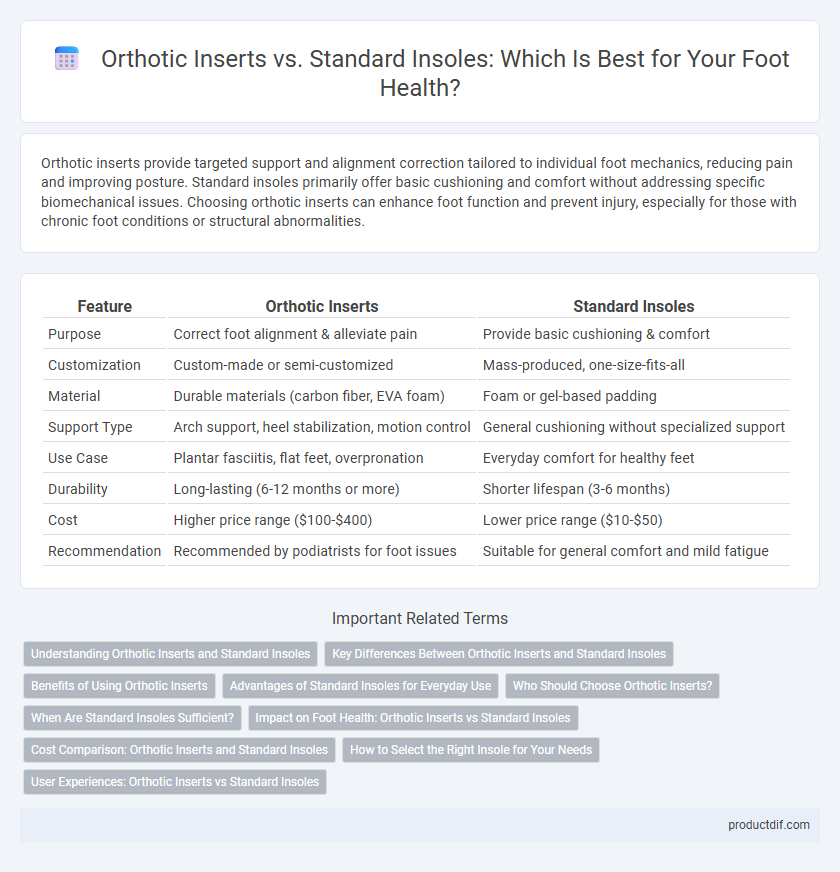 Orthotic Inserts vs. Standard Insoles: Which Is Best for Your Foot Health?