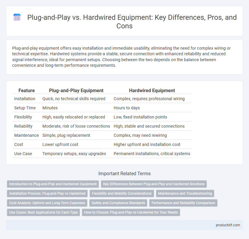 Plug-and-Play vs. Hardwired Equipment: Key Differences, Pros, and Cons