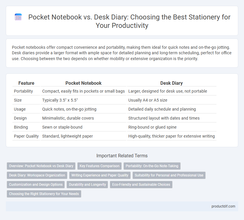 Pocket Notebook vs. Desk Diary: Choosing the Best Stationery for Your Productivity