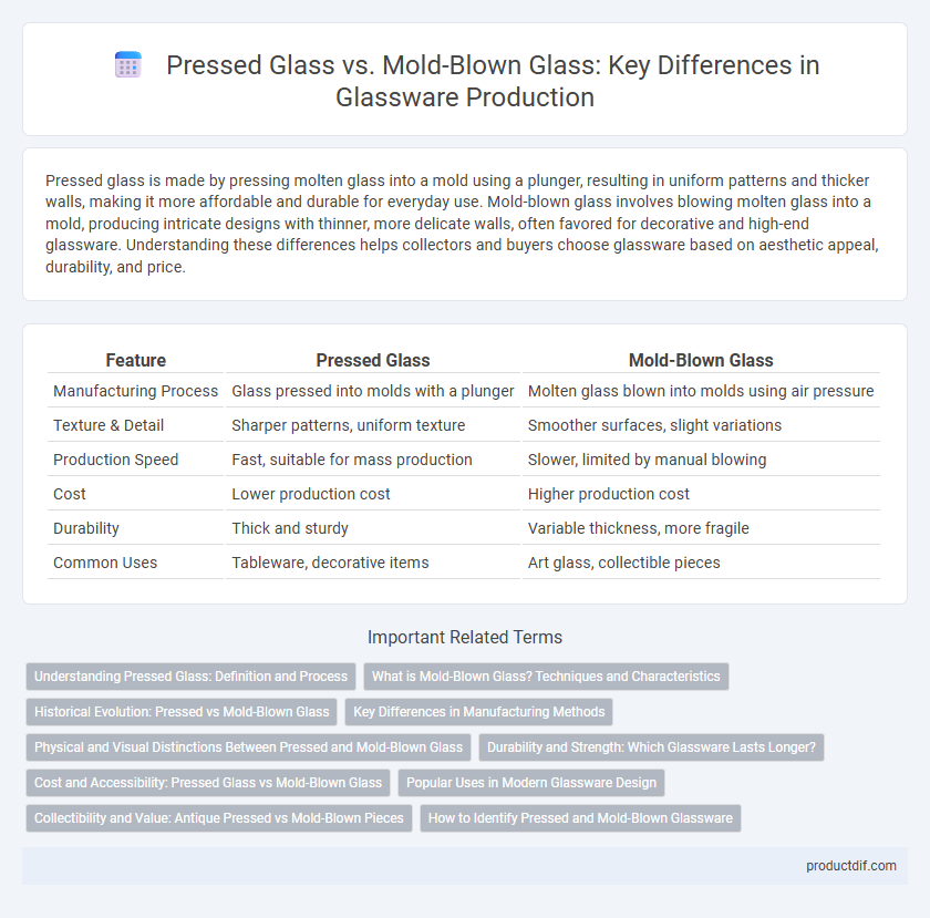 Pressed Glass vs. Mold-Blown Glass: Key Differences in Glassware Production