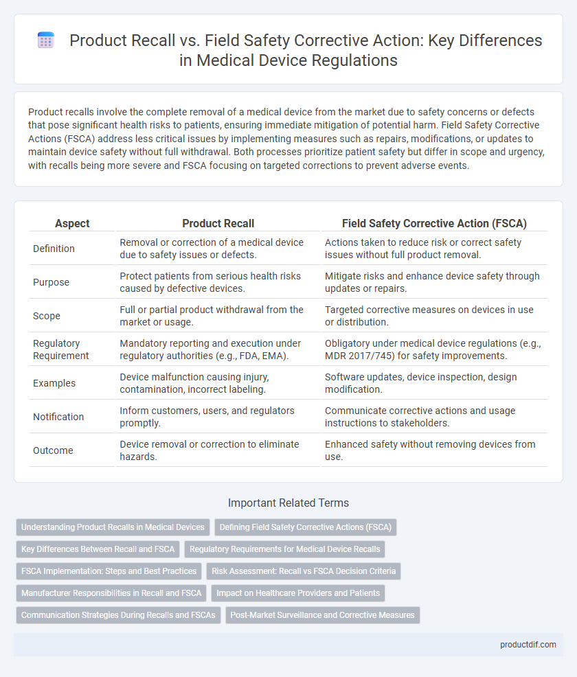 Product Recall vs. Field Safety Corrective Action: Key Differences in Medical Device Regulations