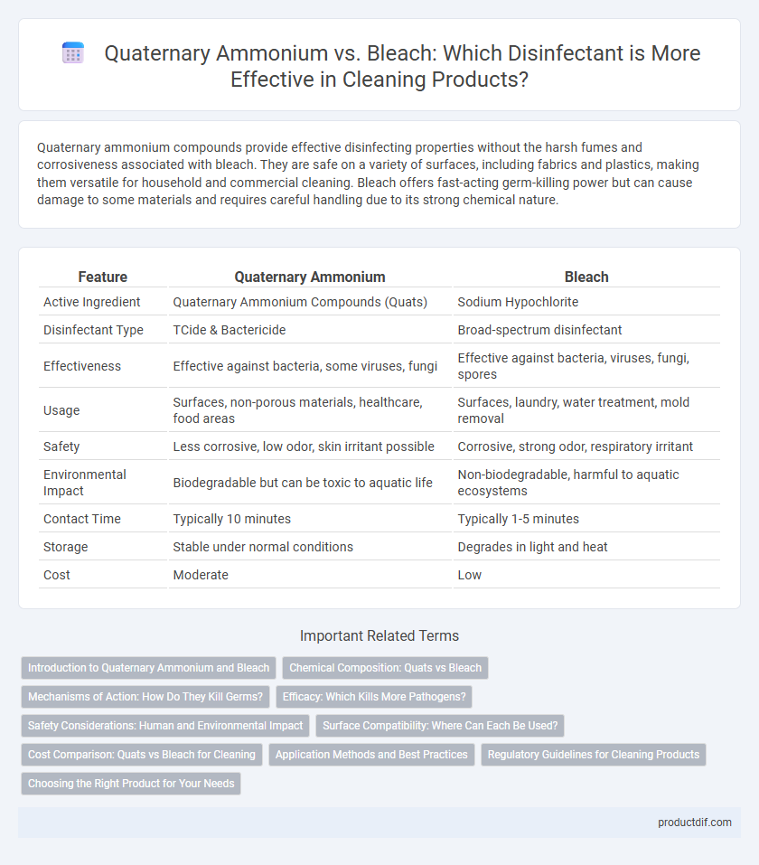 Quaternary Ammonium vs. Bleach: Which Disinfectant is More Effective in Cleaning Products?